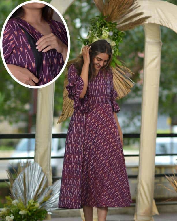 Cardinal Maroon Nursing Dress Main image
