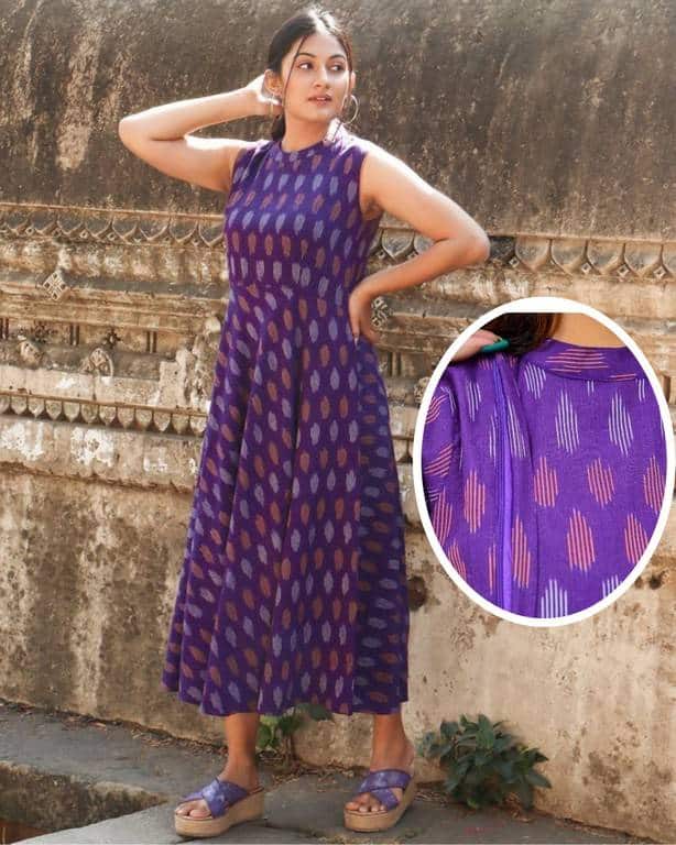 Purple Passion Umbrella Flare Nursing Dress Main image