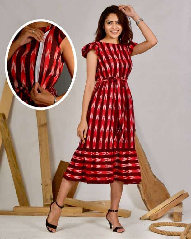 Robin Red Nursing Dress Main image