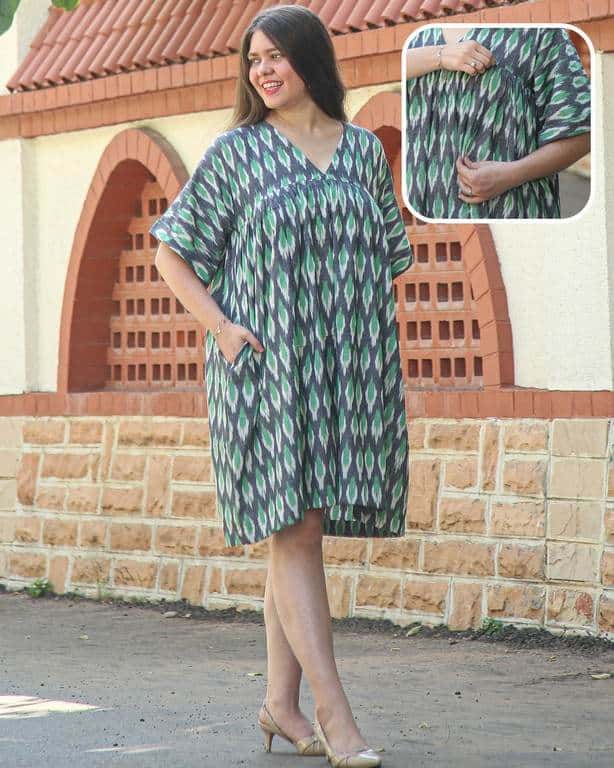 Dove Grey Nursing Short Dress