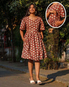 Rosy Vine Short Maternity Dress