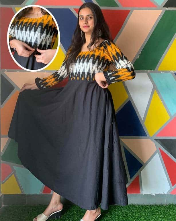 Tribal Black Nursing Dress Main image