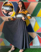 Tribal Black Nursing Dress