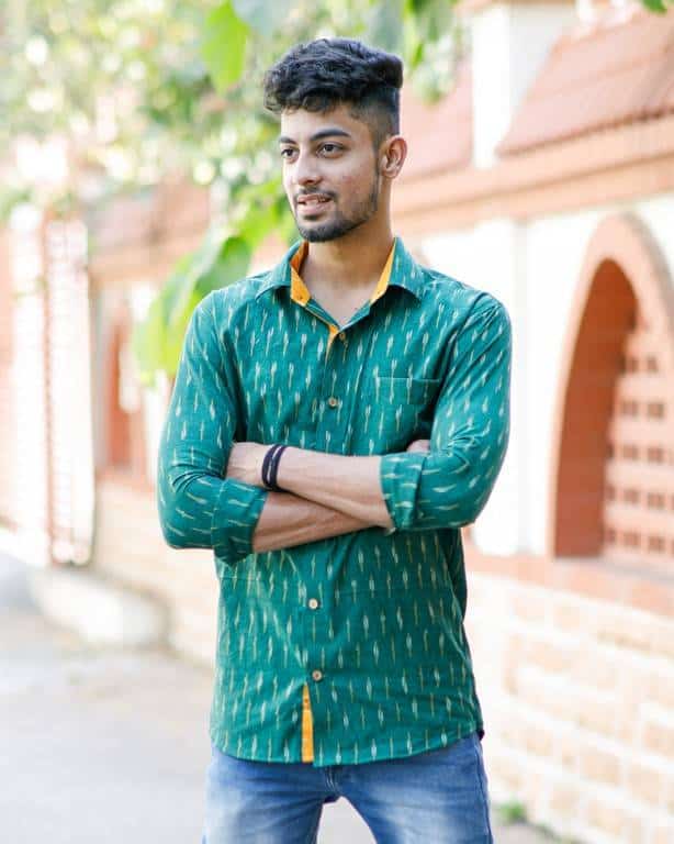 Pickle Green Ikat Shirt