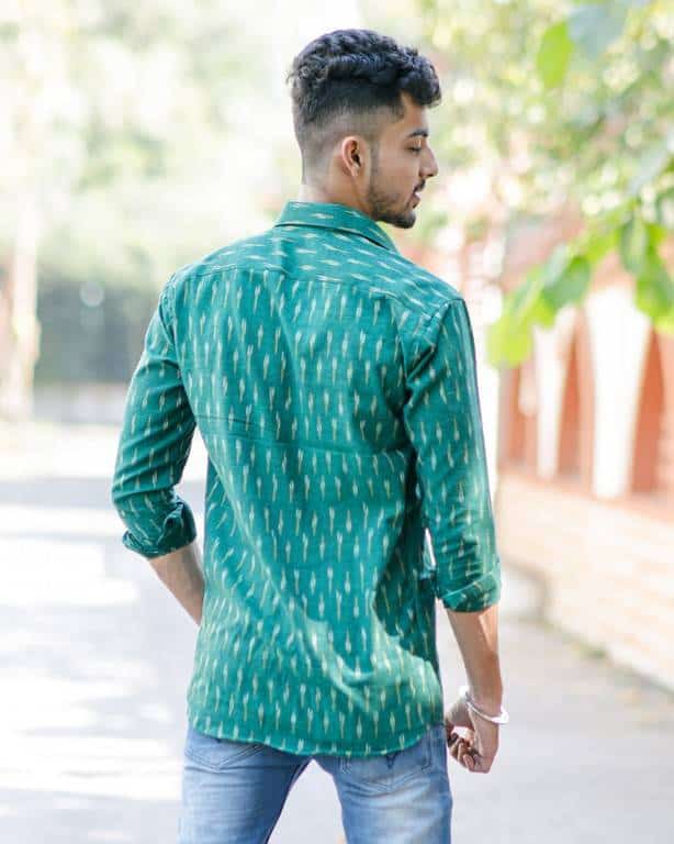 Pickle Green Ikat Shirt