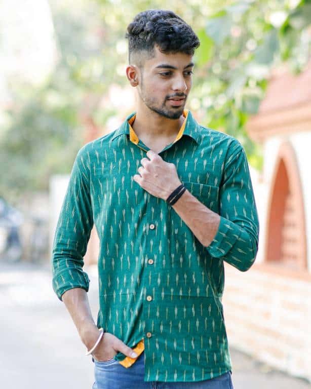 Pickle Green Ikat Shirt