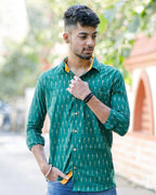 Pickle Green Ikat Shirt