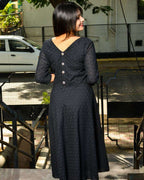 Midnight Black Cutwork Dress