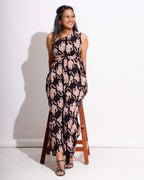 Black Kitty One Shoulder Jumpsuit