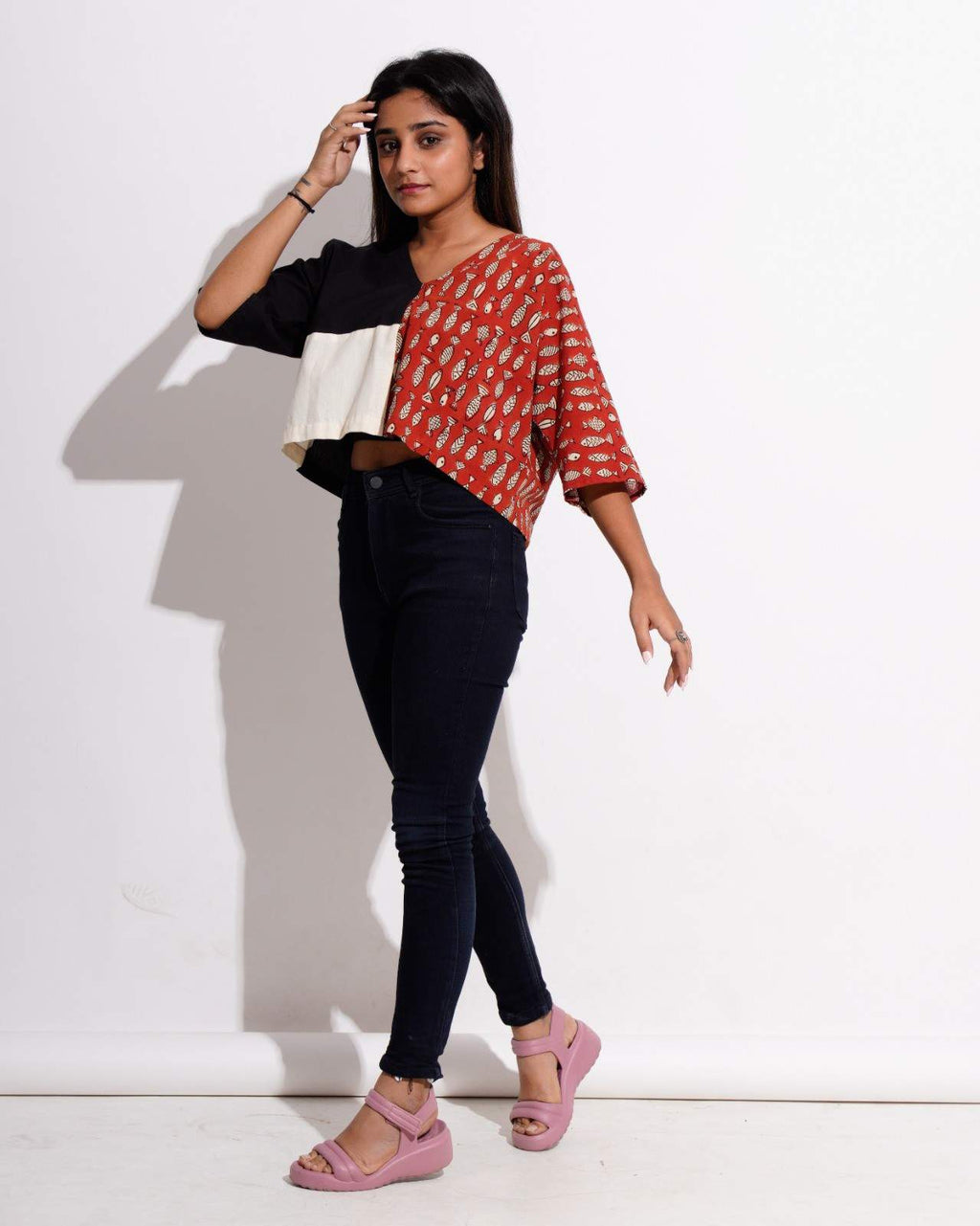 Fish Red Crop Top