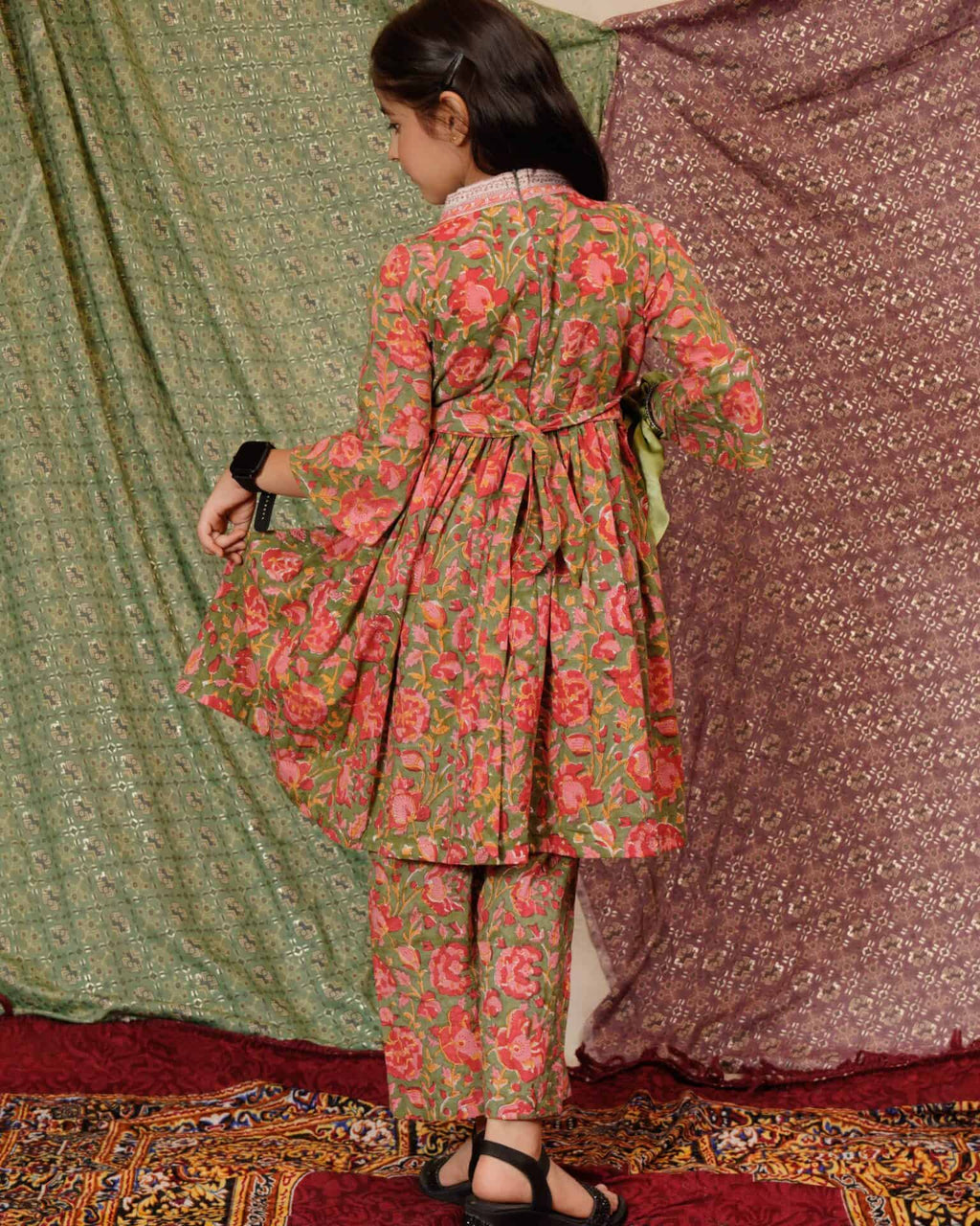 Basil Floral Co-ord Family Set
