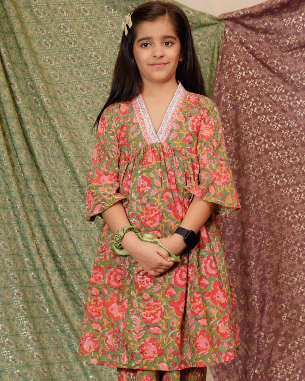 Basil Floral Kids Dress