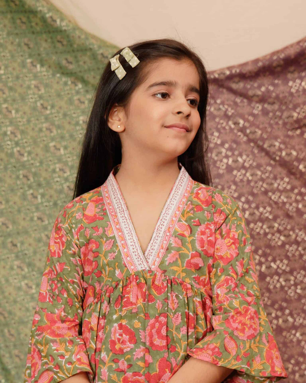 Basil Floral Kids Dress