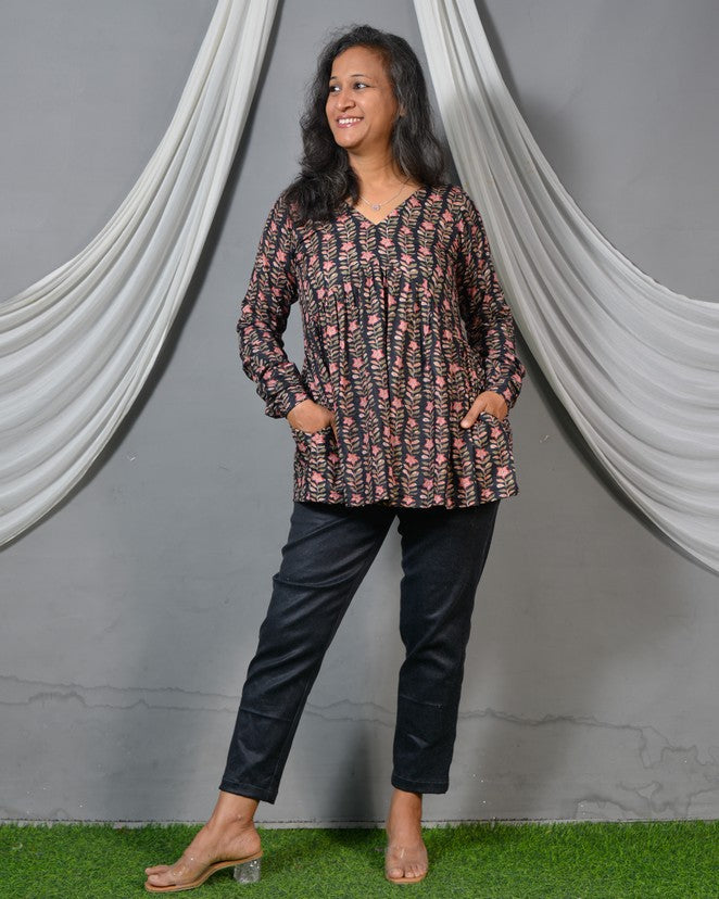 Black valley short kurti