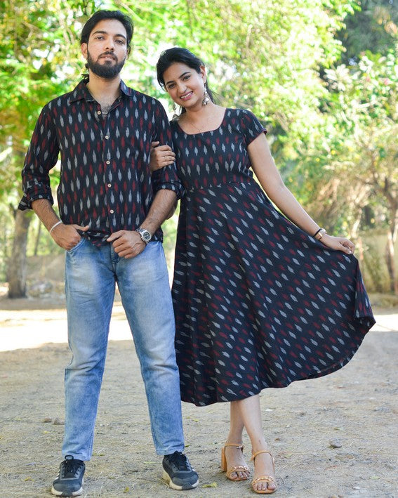 Blackberry Ikat Couple