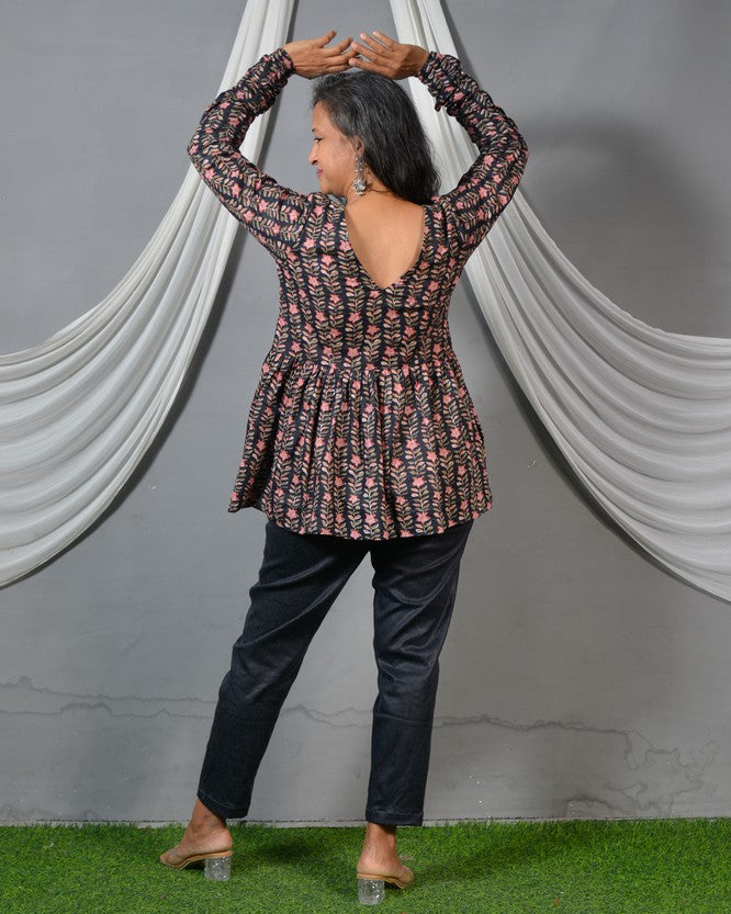 Black valley short kurti