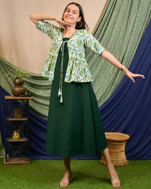 Forest Floral Jacket Dress