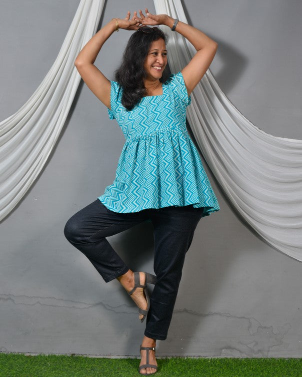 ZigWave blue short kurti