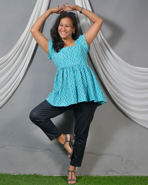 ZigWave blue short kurti