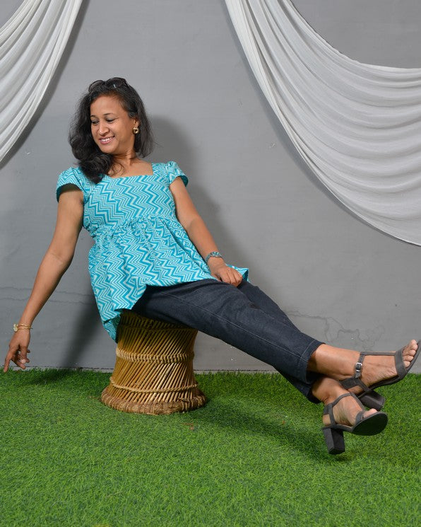 ZigWave blue short kurti