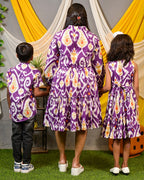 Purple Lisa Frill Collared Mom Kid Twinning