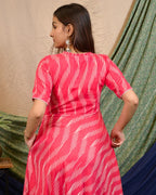 ?Flamingo Pink Anarkali Dress