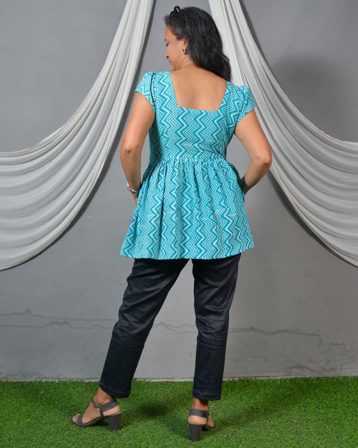 ZigWave blue short kurti