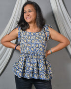 Sapphire floret tie-up short kurti