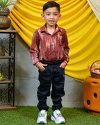 Maroon Panache Kids Shirt