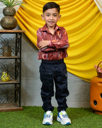 Maroon Panache Kids Shirt