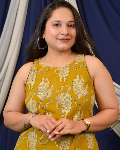 Mustard Kitty Halter Shift Maternity Dress