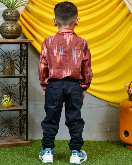 Maroon Panache Kids Shirt