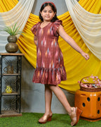 Maroon Panache Kids Dress