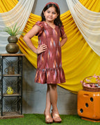Maroon Panache Kids Dress
