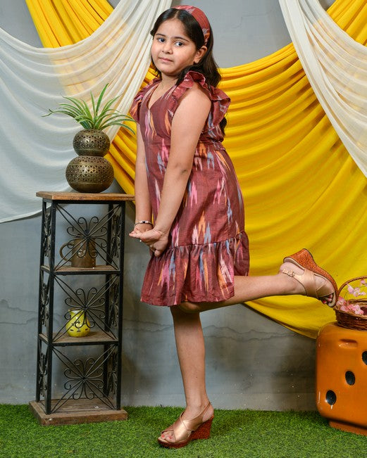 Maroon Panache Kids Dress