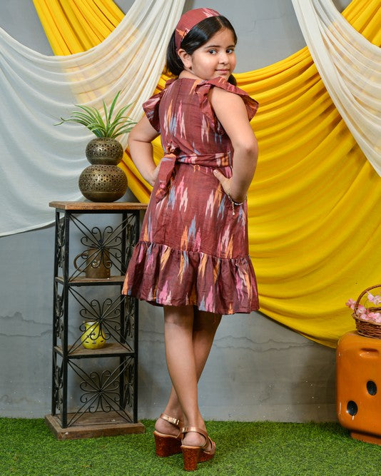 Maroon Panache Kids Dress