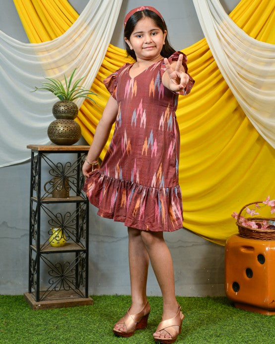 Maroon Panache Kids Dress