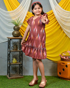 Maroon Panache Kids Dress