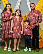 Maroon Panache Short Family Set
