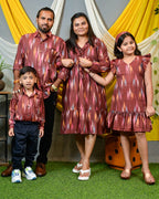 Maroon Panache Short Family Set
