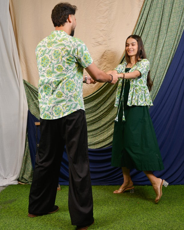 Forest Floral Jacket Couple Set