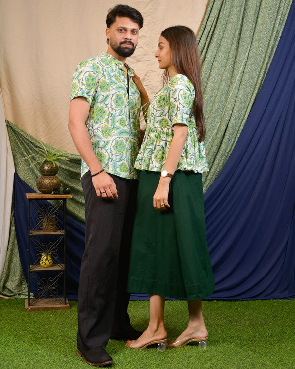 Forest Floral Jacket Couple Set