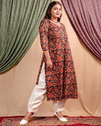 Black Rose Straight Kurti