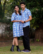 Blue Bloom Short Couple Set