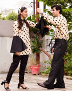 Black Cinnamon Cupid Retro Couple Set