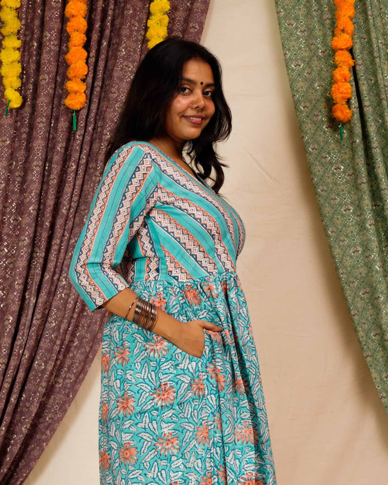 Cotton Candy Angrakha Kurta Set