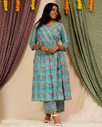Cotton Candy Angrakha Kurta Set