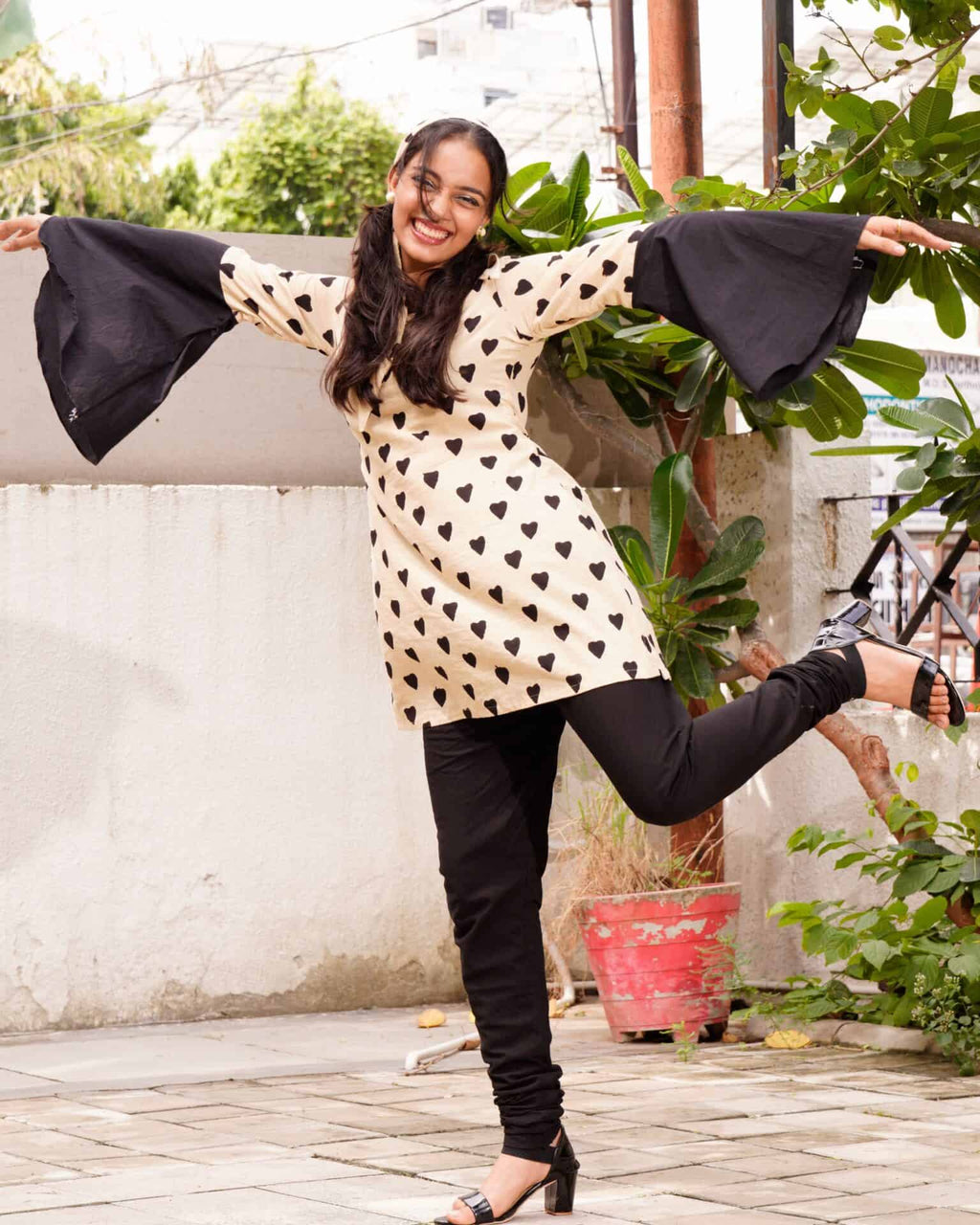 Black Cinnamon Cupid Retro Dress Set