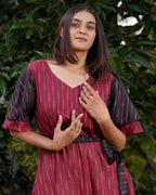Beetroot Diverting Threads Dress
