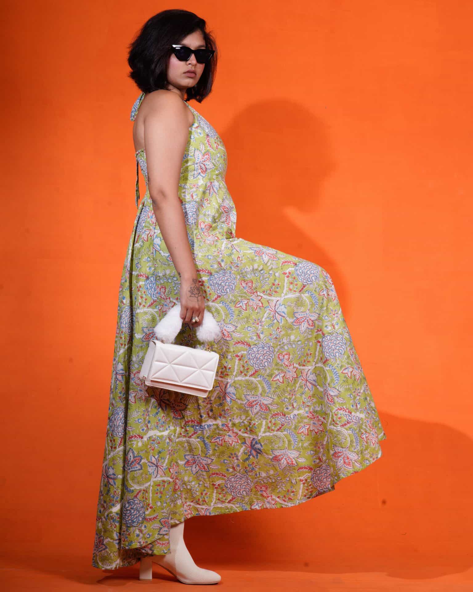 Mint Green Halter Neck Dress